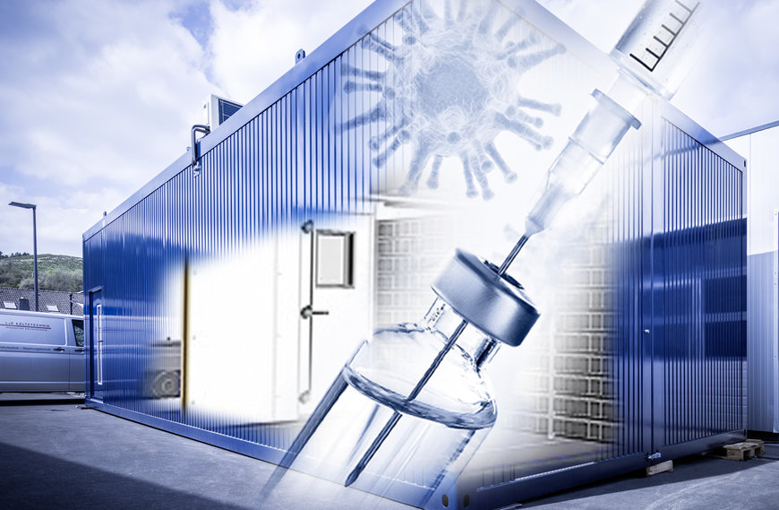 For the development of a vaccine logistics system:  Deep-freeze storage in container design